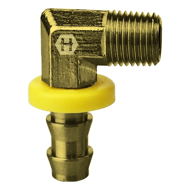 Raccord push-on en laiton 90° mâle NPT