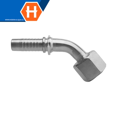 Raccord 2pcs 45° fem. JIC tournant