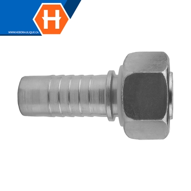 Raccord 2pcs fem. métrique DIN L tournant