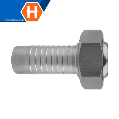 Raccord 2pcs fem. métrique 60° cône tournant