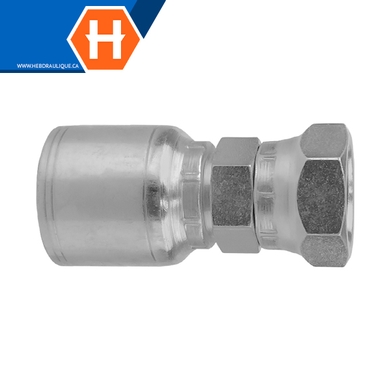 Raccord 1pc fem. NPT tournant