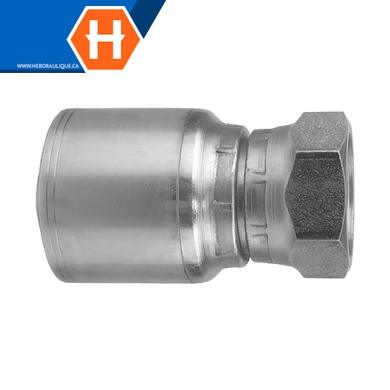 Raccord 1pc fem. BSPP face plat (HIAB) tournant