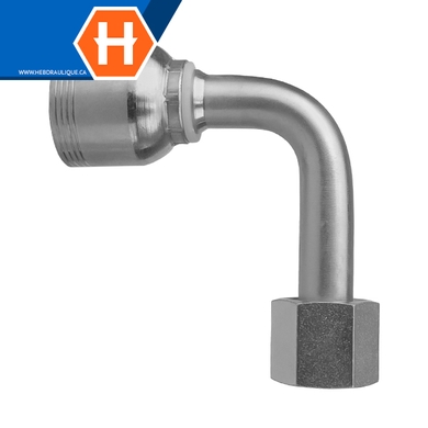 Raccord 1pc 90° (long) fem. ORFS tournant
