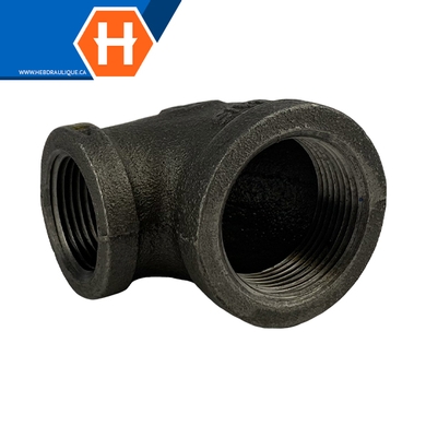 Coude 90° femelle #150 - acier noir - F.NPT