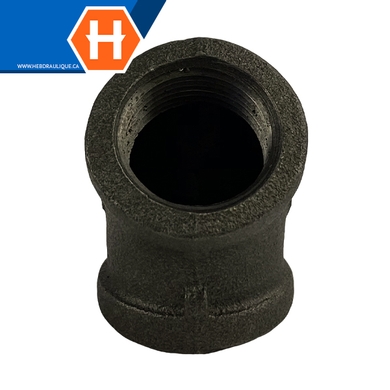 Coude 45° femelle #150 - acier noir - F.NPT
