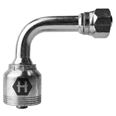 Raccord 1pc 90° (long) fem. JIC tournant