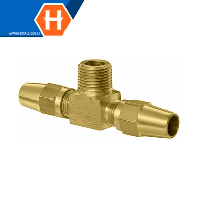 Brass 13XX branch tee adapter - tube x M.NPT