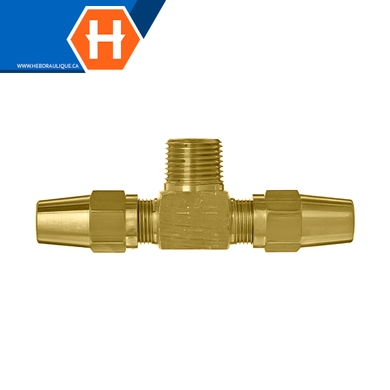 Brass 13XX branch tee adapter - tube x M.NPT