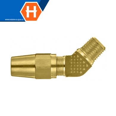 Brass air brake 13XX 45° adapter - tube x M.NPT