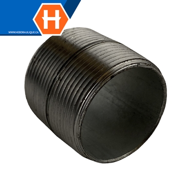 Galvanized steel #150 threaded close nipple M.NPT