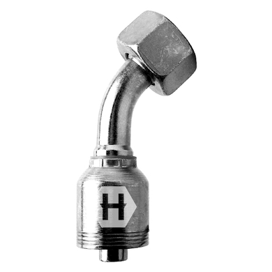 Raccord 1pc 45° fem. métrique DIN S tournant