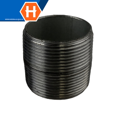 Galvanized steel #150 threaded close nipple M.NPT
