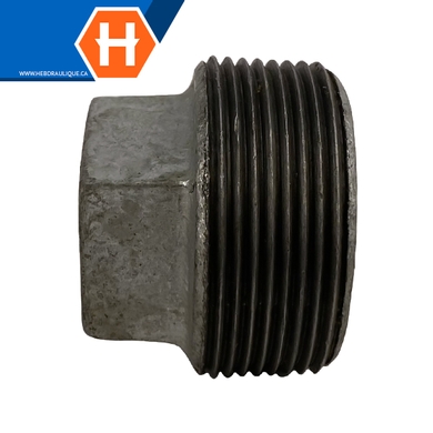 Galvanized steel pipe #150 square head plug - M.NPT