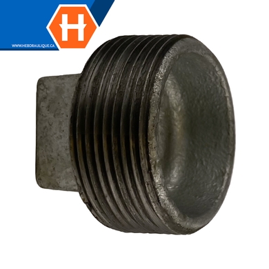 Bouchon tête carré #150 - acier galvanisé - M.NPT