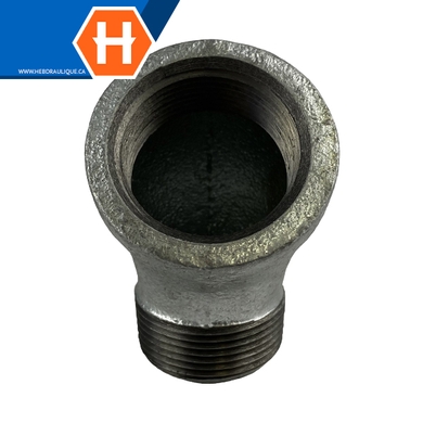 Coude 45° #150 - acier galvanisé - M.NPT x F.NPT