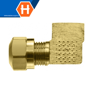 Brass air brake 14XX 90° adapter - tube x F.NPT