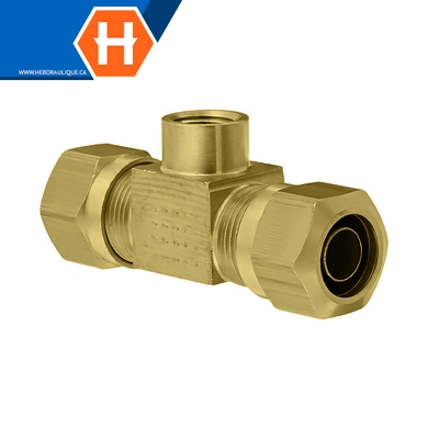 Brass 14XX branch tee adapter - tube x F.NPT