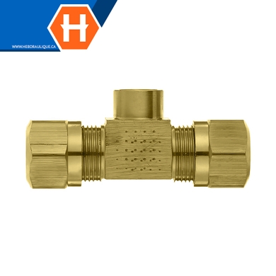 Brass 14XX branch tee adapter - tube x F.NPT