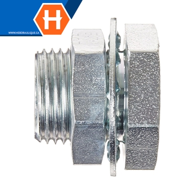 Steel bulkhead coupling - F.NPT
