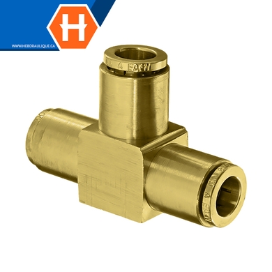 Brass air brake 18XX tee union - tube x tube