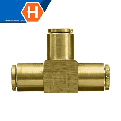 Brass air brake 18XX tee union - tube x tube