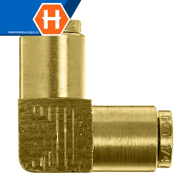Brass air brake 18XX 90° elbow union - tube x tube