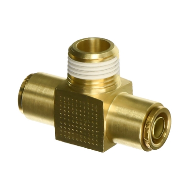 Brass 18XX branch tee adapter - tube x M.NPT