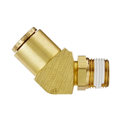 Adapt. 45° laiton - 18XX - tube x M.NPT tournant