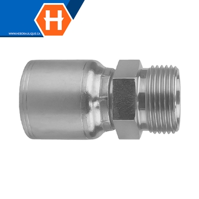 Raccord 1pc mâle métrique DIN S
