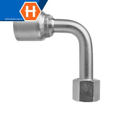 Raccord 1pc 90° (long) fem. ORFS tournant
