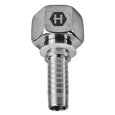 Raccord 2pcs fem. métrique DIN S tournant en inox