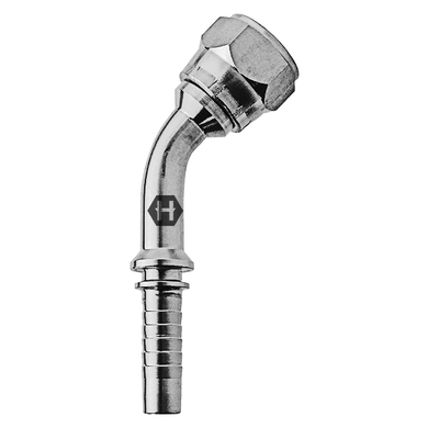 Raccord 2pcs 45° fem. JIC tournant en inox