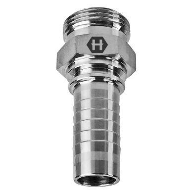 Raccord 2pcs mâle métrique DIN L en inox