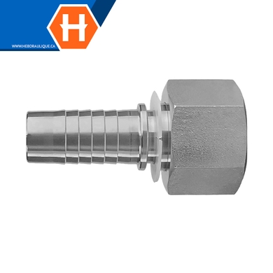 Raccord 2pcs fem. ORFS tournant en inox