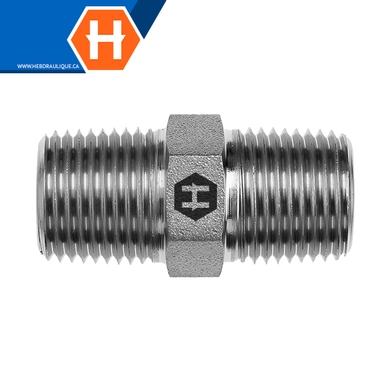 M.NPT hex nipple adapter