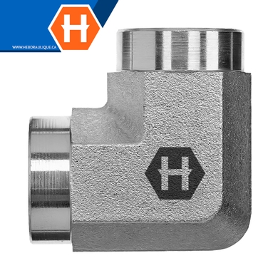Adaptateur union hex 90° F.NPT