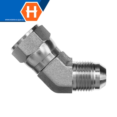 Adaptateur 45° F.JIC tournant x M.JIC