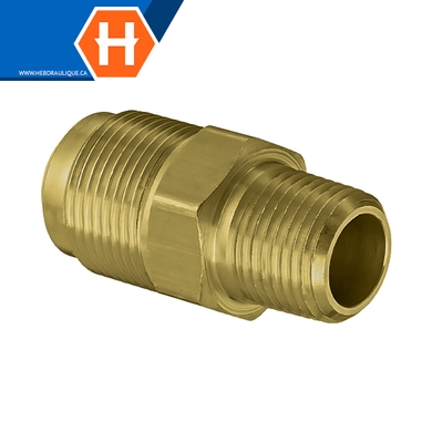 Connecteur laiton - M.SAE évasé 45° x M.NPT