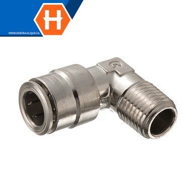 Adaptateur 90° laiton - fem. 