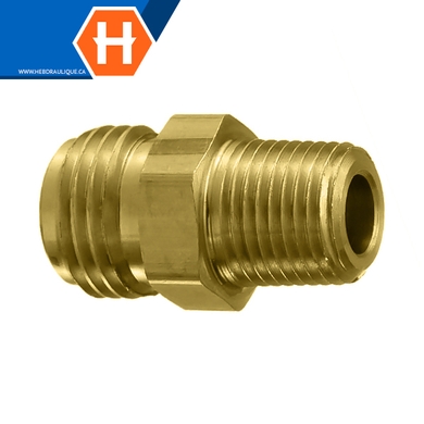 Adapt. ligne d'essence laiton M. flare inv. x M.NPT