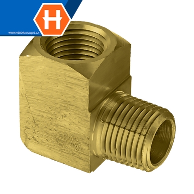 Adaptateur 90° laiton - F.NPT x M.NPT