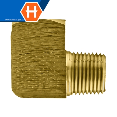 Adaptateur 90° laiton - F.NPT x M.NPT