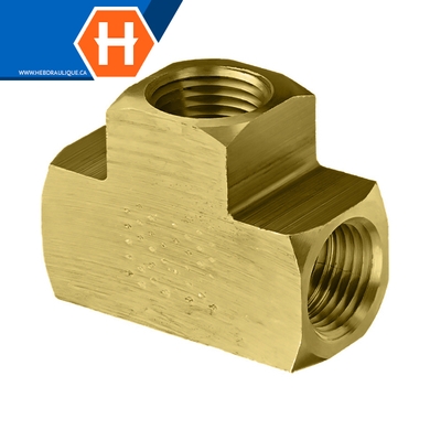Adaptateur en T laiton - F.NPT