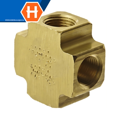 Adaptateur en croix laiton - F.NPT