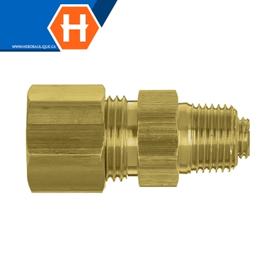 Connecteur à compression laiton - tube x M.NPT