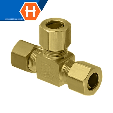 Adaptateur union àcompression en T laiton