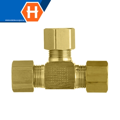 Adaptateur union àcompression en T laiton