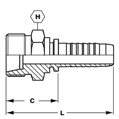 Male french gaz series 2pcs fitting