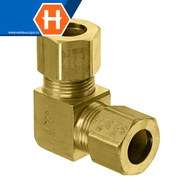 Adaptateur union à compression 90° laiton