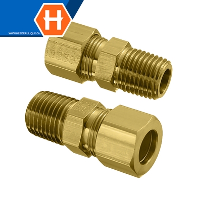 Connecteur à compression laiton - tube x M.NPT